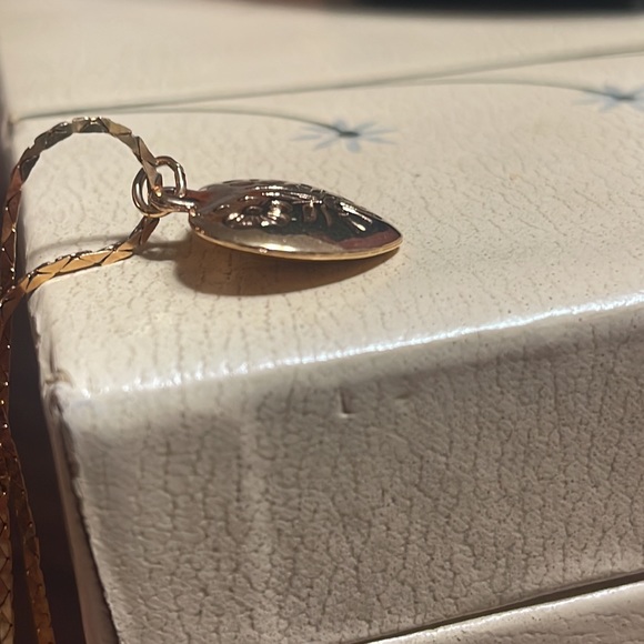 Vintage Copper Craft Guild Double Sided Floral Heart Pendant Necklace - Picture 6 of 6